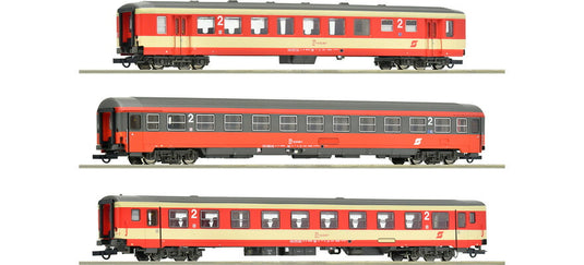 HOゲージ 鉄道模型 客車 Roco OBB Express train D 704 Era V DC