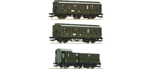 HOゲージ 車両 ロコ Roco DR 3 piece Set 1 Branch line train Era III DC