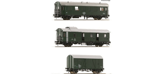 HOゲージ 車両 Roco ロコ OEBB 伴走車 3両セット Era IV 3 piece set OEBB escort car Era IV DC