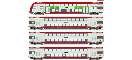 HOゲージ 客車 Roco ロコ CFL 4 piece set Era VI Sound DC DCC CFL double decker carriage Era VI sound