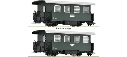 H0e 鉄道模型客車セット Roco Oebb 2-piece set: Narrow-gauge passenger car DC