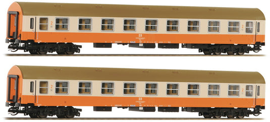TTゲージ 鉄道模型 Roco 2両セット 2等客車 DR DC 2 piece set: 2nd class coaches, DR