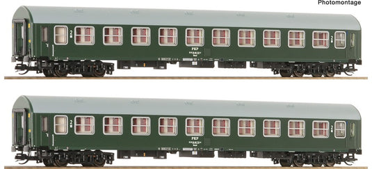 TTゲージ 鉄道模型 Roco PKP 客車 2両セット Era IV DC