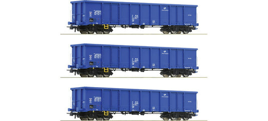HOゲージ 鉄道模型 Roco ロコ PKP Cargo 無蓋車 Epoch VI DC PKP Cargo open freight wagons