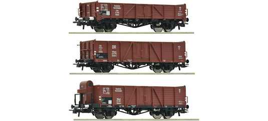 HOゲージ 鉄道模型 Roco ロコ DRG era II DRG open freight wagons era II DC