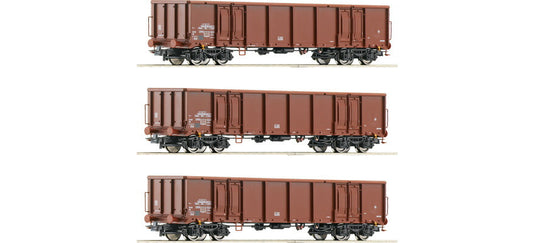 HOゲージ 車両 Roco ロコ DR 無蓋貨車 Era IV DR open freight wagons DC
