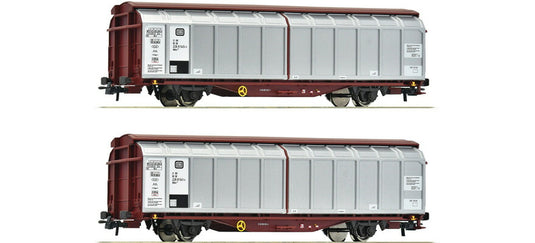 HOゲージ 車両 Roco ロコ DB スライド壁貨車 Hbbis 2両セット Era IV DC 2 piece set Sliding wall wagon type Hbbis