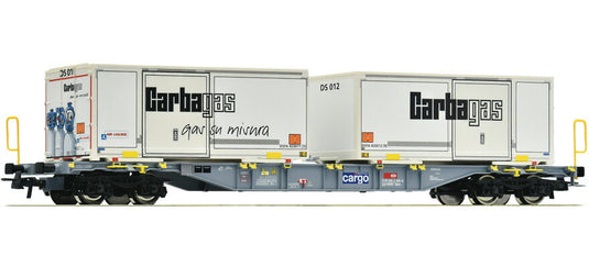 HOゲージ 鉄道模型 コンテナ車 Roco ロコ SBB Cargo Sgnss Era VI Container wagon Sgnss DC