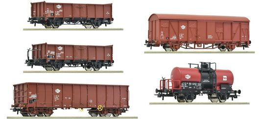 HOゲージ 鉄道模型 貨車 Roco ロコ MAV 5両セット Era IV DC freight cars of the MAV