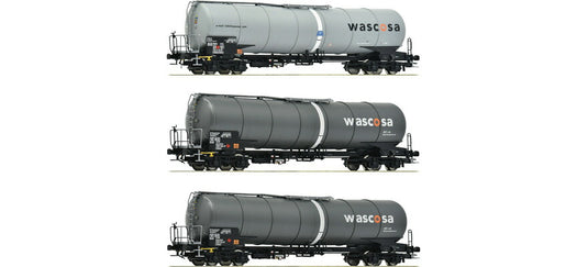 HOゲージ 車両 Roco ロコ Wascosa タンク車 Zacns 3両セット Era V VI DC 3 piece set Tank wagon type Zacns of Wascosa