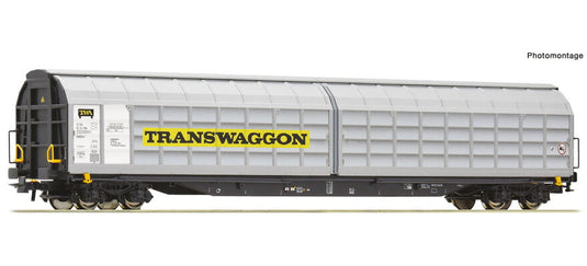 HOゲージ 鉄道模型 Roco ロコ Transwaggon Habbiins Era VI Sliding wall wagon type Habbiins DC