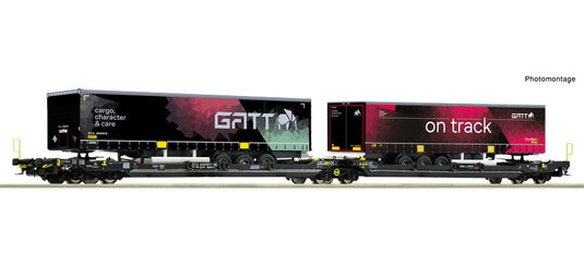HOゲージ 貨車 Roco ロコ TX Logistik Sdggmrs 738 T3000e Era VI DC Double pocket articulated wagon