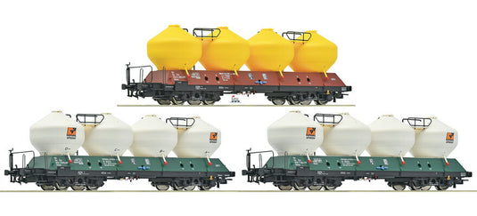 HOゲージ 貨車 Roco ロコ CD Silo wagon type Uacs 3 piece set Era VI DC Silo wagon type Uacs CD Era VI