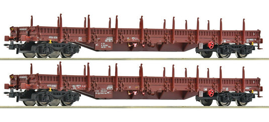 HOゲージ 鉄道模型 Roco ロコ ZSSK Cargo epoch VI 2 pcs Set ZSSK Cargo stake car epoch VI DC