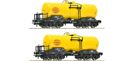 HOゲージ 車両 ロコ Roco DR Minol 2 pcs Set tank car Era IV DC
