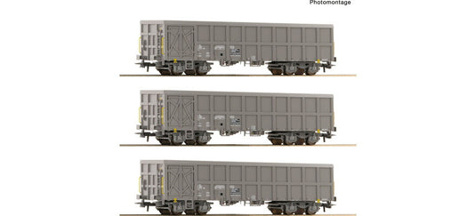 HOゲージ 車両 ロコ Roco SNCF 3 piece set Open freight cars Era V VI DC