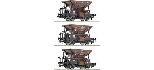 HOゲージ 貨車 Roco Oebb Talbot ballast wagon 3-piece set DC
