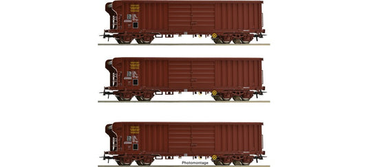 HOゲージ 客車 Roco SNCF 3-piece set Roll-top carriage DC