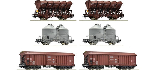 HOゲージ 鉄道模型 Roco DB 操車場・貨物車両 6両セット Era IV DC