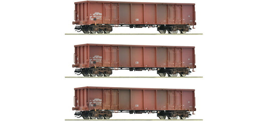 TTゲージ 鉄道模型 無蓋車 Roco ロコ DR Era IV Open freight wagons DR DC