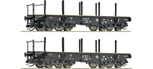 TTゲージ 鉄道模型貨車 Roco DB 重物用平貨車 2両セット Era IV DC