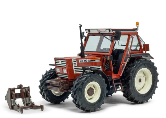 【予約】2026年発売予定 Fiatフィアット 70 90 Tractorトラクター Confort Cab 4WD Front Rear Fender 1997 Brownブラウン / ROS 1/32 農機トラクター