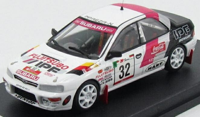 【予約】SUBARU IMPREZA N32 ポルトガルラリー 1995 M.カミオカ K.ゴームリー ホワイトブラックレッド/ Trofeu 1/43 150台限定ミニカー