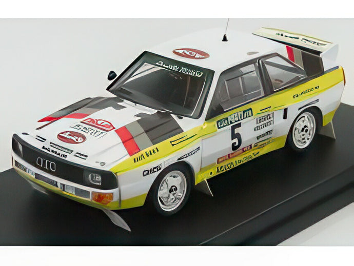【予約】12月以降発売予定AUDI スポーツクワトロ チーム AUDI 3位 ラリー ポルトガル 1985 W.レール C.ガイストドルファー ホワイト イエロー/ Trofeu 1/43 150台限定ミニカー