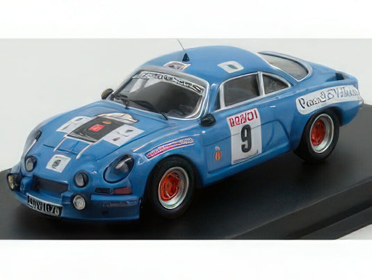 RENAULT  ALPINE A110 N 9 RALLY YPRES 1975 M.NUSBAUMER  JIMMY  BLUE/TROFEU 1/43ミニカー
