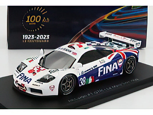 McLAREN  F1GTR TEAM BIGAZZI SRL N 38 24h LE MANS 1996 M.DUEZ  S.SOPER  J.LAFFITE  WHITE BLUE/Spark 1/43ミニカー
