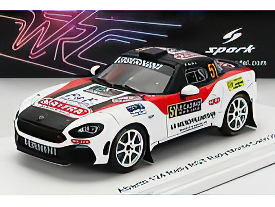 FIAT  124 RALLY RGT N 51 RALLY MONTECARLO 2022 A.SASSI  ROMEI  WHITE RED BLACK/Spark 1/43ミニカー