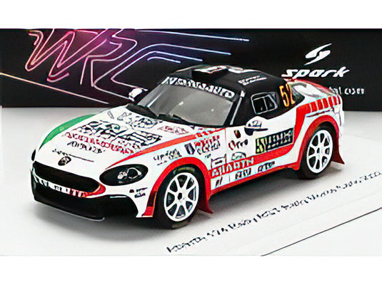 FIAT  124 RALLY RGT N 52 RALLY MONTECARLO 2022 RBBIN  F.GRIMALDI  WHITE RED BLACK/Spark 1/43ミニカー