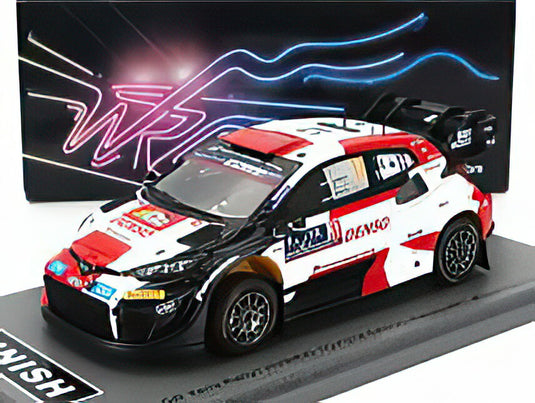 TOYOTA  YARIS GR HYBRID RALLY1 TEAM TOYOTA GAZOO RACING WRT N 17 WINNER RALLY SAFARI 2023 SEBASTIAN OGIER  VINCENT LANDAIS  WHITE RED BLACK/Spark 1/43ミニカー