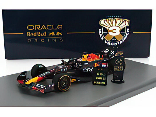 RED BULL  F1 RB19 TEAM ORACLE RED BULL RACING N 1 WORLD CHAMPION 2nd SPRINT RACE QATAR GP WITH PIT BOARD 2023 MAX VERSTAPPEN  MATT BLUE/Spark 1/43ミニカー