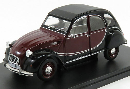 CITROENシトロエン 2CV チャールストン 1982 レッドブラック COCHES-INOLVIDABLES-SALVAT-ESPANA / EDICOLA 1/24 ミニカー