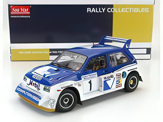 AUSTIN  MG METRO 6R4 N 1 WINNER RALLY MANX INTERNATIONAL 1986 T.POND  R.ARTHUR  BLUE WHITE/Sun Star 1/18ミニカー