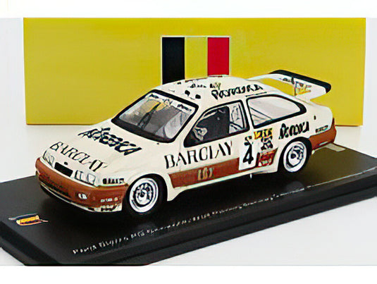 FORD ENGLAND  SIERRA RS COSWORTH TEAM WOLF BARCLAY RACING N 4 24h SPA 1987 JOACHIM WINKELHOCK  DIDIER ARTZET  MANFRED BURKHARD  WHITE RED/Spark 1/43ミニカー
