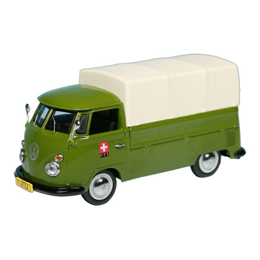 VWフォルクスワーゲン T1 Bulli プラットフォーム ターポリン PTT Swiss Post St?rungsdienst 1000台限定 / Schuco 1/43 ミニ
