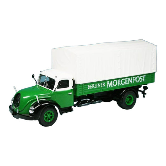 Magirus-Deutzマギルス・ドゥーツ S6500 プラットフォーム/ターポリン Berliner Morgenpost 1000台限定 / Schuco 1/43 ミニカー