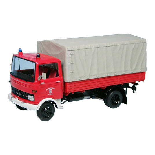 Mercedes Benzメルセデスベンツ LP608 プラットフォーム/ターポリン Berufsfeuerwehr Oberhausen 1000台限定 / Schuco 1/4