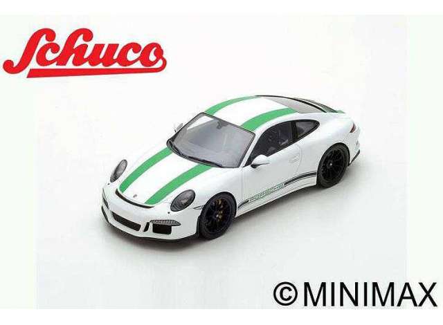2016 ポルシェ 911 R ホワイト/グリーン/ Schuco  1/12 ミニカー