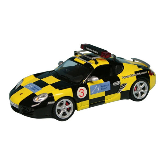 Porscheポルシェ Cayman S 987c 2005 Flughafen Hannover Follow Me 1000台限定 / Schuco 1/43 ミニカー