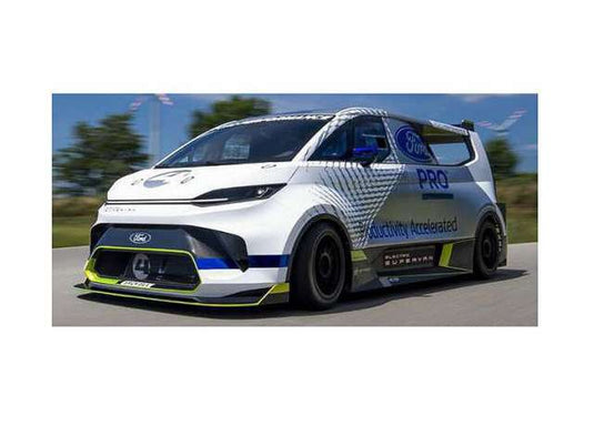 2022 フォード トランジット スーパーバン 4 2000HP ホワイト／ブルー/ Schuco  1/18 ミニカー