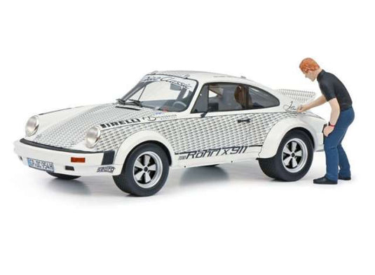 ポルシェ 911 ヴァルター・ロール フィギュア付 ホワイト Porsche 911 / Schuco 1/18 ミニカー