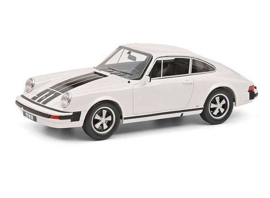 Porsche 911 Coupe ホワイト ブラックストライプ/ Schuco 1/18