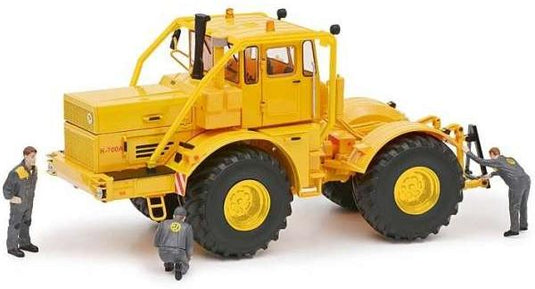 キロベッツ K700 A トラクター 整備士フィギュア3体付 イエロー 働く車 / Schuco 1/32 農機