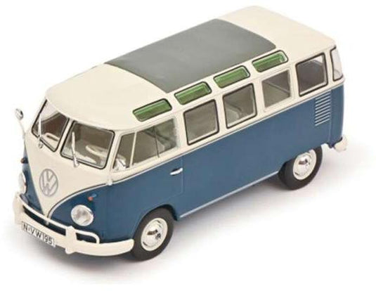 フォルクスワーゲン T1 サンバ ホワイト/ブルー ワーゲンバス ミニカー / Schuco 1/32 ミニカー
