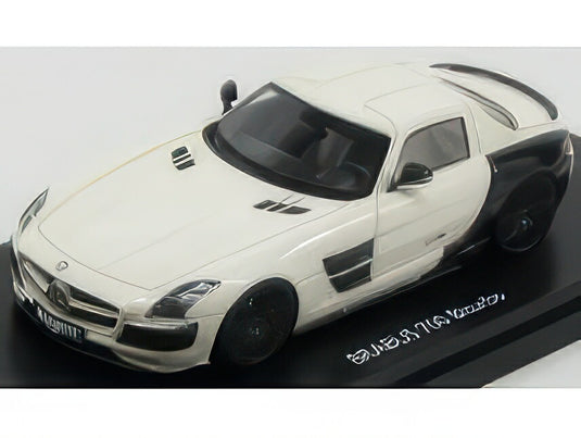MERCEDES BENZ SLS COUPE BRABUS 700 BITURBO 2011 WHITE BLACK/SCHUCO 1/43ミニカー