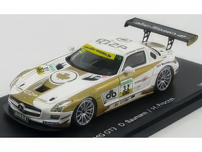 MERCEDES BENZ SLS COUPE 6.3 AMG GT3 (C197) N 32 ADAC MASTERS GT 2012 D.BAUMANN H.PROCZYK WHITE GOLD/SCHUCO 1/43ミニカー