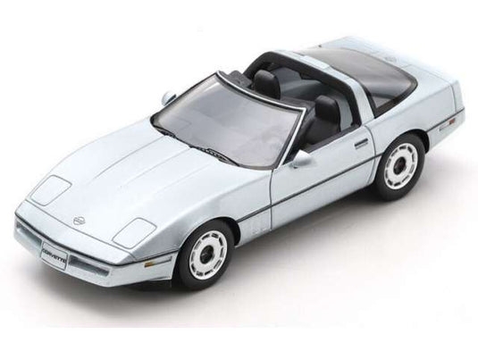 シボレー コルベット C4 オープン シルバー Chevrolet Corvette C4 / Schuco 1/43 ミニカー